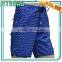 Men's Diamond Dobby 4 way stretch Boardshorts sublimation printed with welded pocket slit leg opennings