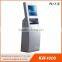 19inch touch screen kiosk terminal visitor management kiosk with ID card reader and fingerprint scanner