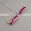 Sterling Silver Dyed Ruby Gemstone necklace