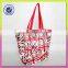 polyester beach bag with red color women handbags