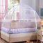 Conical folding portable mosquito net for double bed