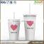 Tall Double Wall Plastic Tumbler (22oz)