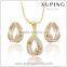 multil drop water shape jewelry 2015 woman fashion gold filled necklace earring jewelry set