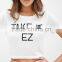100% Cotton Printed Ribbed Tee Custom t shirt