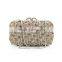 golden metal and golden crystal clutch bag ladies clutch evening bag stone party bag (88161A-SG)