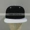blank contrast color flat brim snapback hat