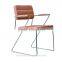 2016 Liansheng new design cheap leather stackable chair with solid steel frame