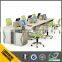 2016 Call Center I-shape Office Table Design, Office Furniture with Cabinet for Six People