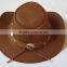 REAL LEATHER HATS COWBOYS WESTERN STYLE BUSH HATS TOP QUALITY
