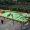 Factory price inflatable water soccer pitch, inflatable soap soccer field, portable soccer field