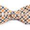 2016 custom brand handmade checkered woven jacquard cotton self-tie bow ties for boys