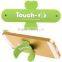 OEM available promotional phone accessory touch-u silicone cell phone stand,mini colorful logo one touch phone stand