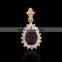 2016 Rellecona black zircon pendant necklace 18k yellow gold plated jewelry