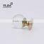 1 inch gold-plated brass base clear crystal handle