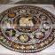 Semi precious stone marble inlay table top, pietre dure table top, marble dinning table top