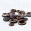 laser engraved 4 holes black wooden buttons for garment