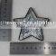 new fashion white color custom star design sequin applique star pattern embroidery patch for jeans