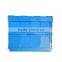 Folding plastic box with cover Turnover box with lid Plastic storage box with hinged lid