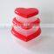 Best selling packing Plastic heart shape Container / Food Storage Containers 3 Piece Set