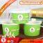 Green Color Disposable Salad Paper Bowls Custom Logo Offset Printed