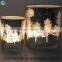 Elecplated light red glass votive candle holders