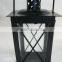 Antique Metal Lantern With Led Candle Outdoor Decorative Metal Latnern