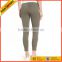 100% Cotton Elastic/ Drawstring Waistband Skinny Cotton Jogger Pants for Woman