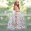 2017 New Party Embroidery Dresses Floral Flare Flower Embroidered Dresses For Girls