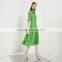Guangzhou Supplier Customized High-end Muslim Long Sleeve maxi dress Aqua Green Evening Dress 2016
