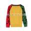 High Quality Contrast Color Cable Knit Boy's V-neck Cardigan Sweater