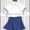 2017 new design Summer chiffon Lolita White Sailor sexy girls high school uniform design