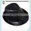 Adult Mens Party Fancy Dress Black Striped Fedora Hats HPC-0284