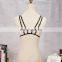 Pretty Sexy Women's Harness Bra Elastic Cage Bra Black Strappy Cut Out Sexy Bra