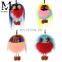 Luxury Colorful Fox Fur Animal Accessory / Fox Fur Bag Charm Key Chain