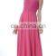 C5010 Hot Red Chiffon Lace Knee Length Bow Sash Bridal Evening Dress