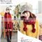 100% acrylic women scarf plaid big long shawl pure color dark red