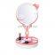 Multi-function Cute Cat Touch Screen Human Body Sensor USB Charging LED Makeup Mirror Desk Lamp Atmosphere Light