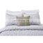 exhibitor canton fair on line live show home textile stripe polycotton with ponpon comforter bedding set with pillow
