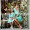 2019 Mother And Daughter Half Sleeve Dresses Family Princess Light Green Mother Daughter (this link for girls,1-13years)