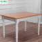 Fashional norway oblong log white four seater wood dining table