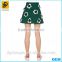 2016 Custom Good Quality Lady Flowers Printing Satin Twill Cotton Skirt
