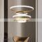 Living room chandelier modern minimalist creative led duplex building ring Nordic bedroom dining room lamps
