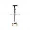 Disabled walking cane four legs height adjustable aluminum material custom canes and walking sticks