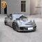 Upgrade To 991.1 GT3 Fiberglass Mix Carbon Fiber Front Car Bumper Rear  Spoiler Body Kits For Pors-che 911 997