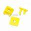 100x Universal Auto Screw Size Grommet Nut Clip Fasteners Car Lamps Square Yellow Plastic Fixed Buckle Nuts Clips