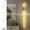 Modern LED Long Size Metal Wall Lamp Golden Black Tube Indoor Wall Lights