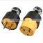 Plastic Black and Yellow Color 110V 15A USA Plug with 2 Pins