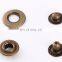 Fish eye snap fasteners press four parts metal brass ring bubble snap fisheye button