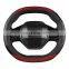 RTS Autoaby Classic Fashion Carbon Fibre PU Leather Auto Accessories Interior Steering Wheel Cover