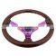 Wood Billet Drift Car Deep Dish wheels Steering , Neo Chrome Truck Accessories Alloy Wheel Steering Wood